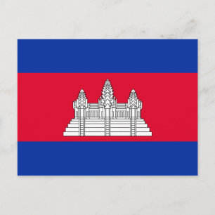Carte Postale Drapeau mondial du Cambodge