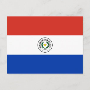 Carte Postale Drapeau mondial du Paraguay