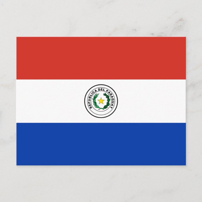 Carte Postale Drapeau mondial du Paraguay (Devant)