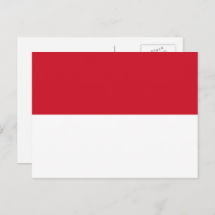 Carte Postale Drapeau Monégasque, Drapeau de Monaco