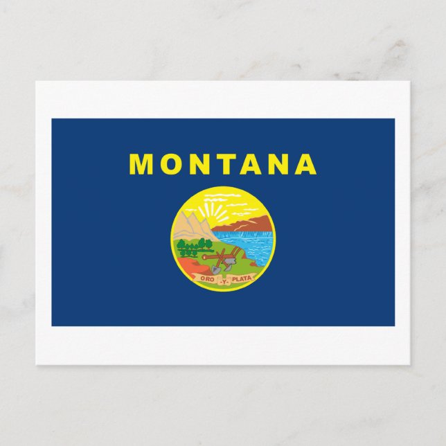 Carte postale Drapeau Montana (Devant)