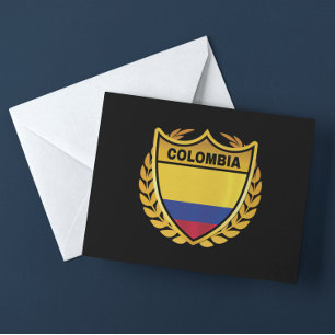 Carte Postale Drapeau national Badge de la crête d'or