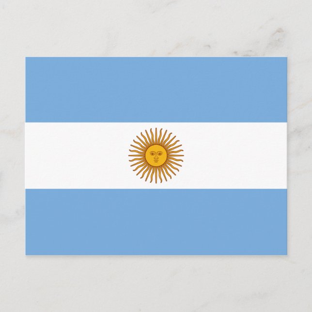Carte Postale Drapeau national de l'Argentine (Devant)