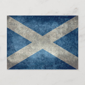 Carte Postale drapeau national de l'Ecosse - version Vintage