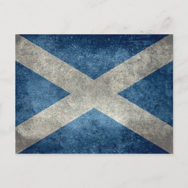 Carte Postale drapeau national de l'Ecosse - version Vintage (Devant)
