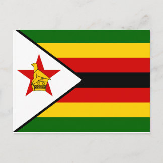 Carte Postale Drapeau national du monde du Zimbabwe