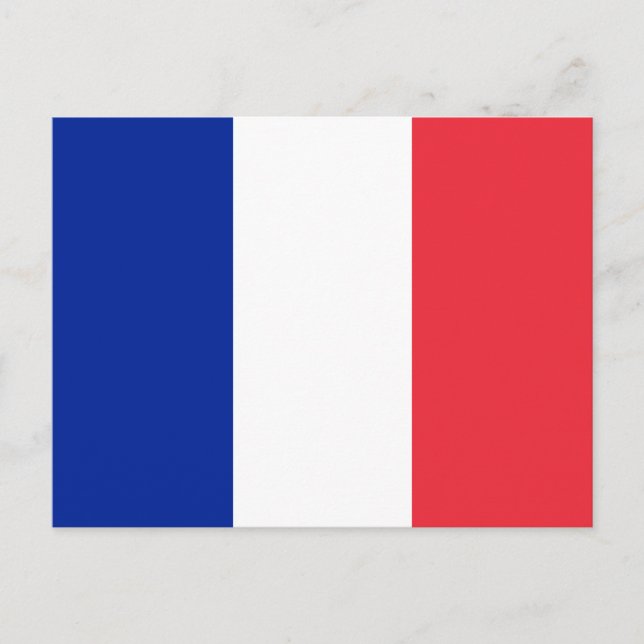 Carte Postale Drapeau national français (Devant)