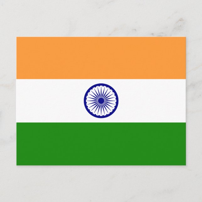 Carte Postale Drapeau national indien (Devant)