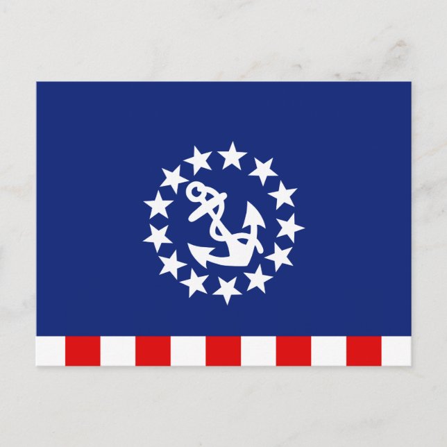 Carte Postale Drapeau nautical américain du yacht (Devant)