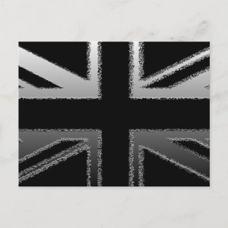Carte Postale Drapeau noir et gris argenté Union