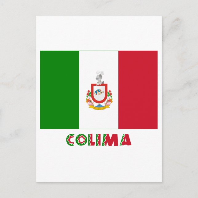 Carte Postale Drapeau non officiel de Colima (Devant)