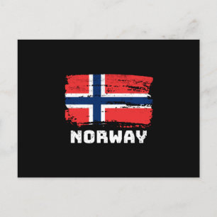 Carte Postale Drapeau norvégien