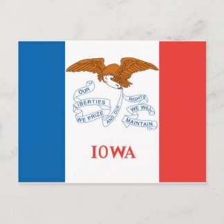 Carte Postale Drapeau officiel de l'Iowa