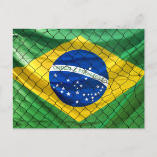 Carte Postale Drapeau Ordem e Progresso du Brésil