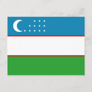 Carte postale Drapeau Ouzbékistan