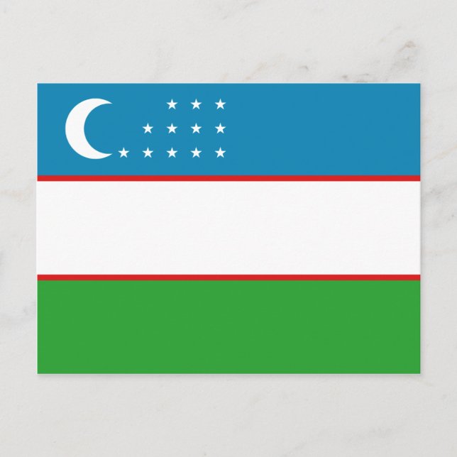 Carte postale Drapeau Ouzbékistan (Devant)