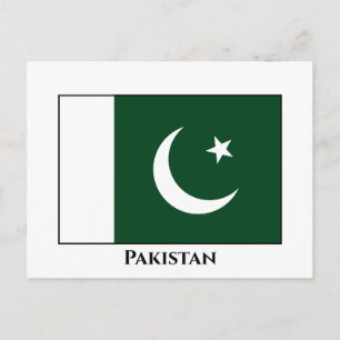 Carte Postale Drapeau pakistanais