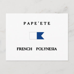 Carte Postale Drapeau Pape'ete Polynésie Française Alpha Dive