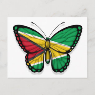 Carte Postale Drapeau papillon Guyana