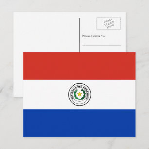 Carte Postale Drapeau paraguayen, Drapeau du Paraguay