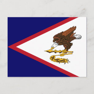 Carte Postale Drapeau patriotique d'American Samoa