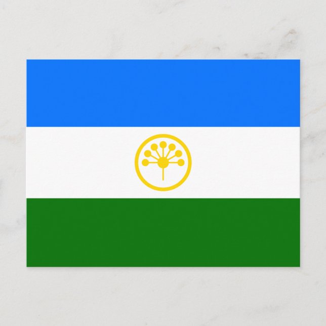 Carte Postale Drapeau patriotique de Bachkortostan (Devant)