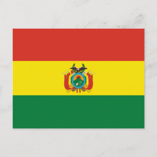 Carte Postale Drapeau patriotique de Bolivie