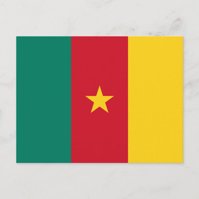 Carte Postale Drapeau patriotique du Cameroun (Devant)
