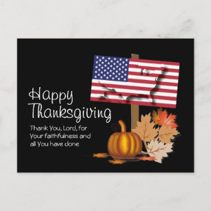 Carte Postale Drapeau patriotique USA   ACTION DE GRÂCE AMÉRICAI
