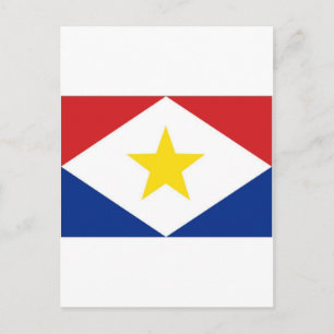 Carte Postale Drapeau Pays-Bas Antilles Saba