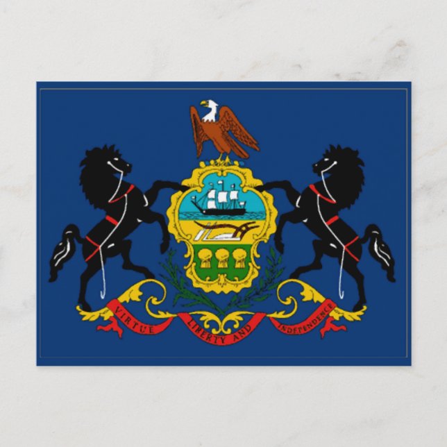 Carte postale Drapeau Pennsylvanie (Devant)
