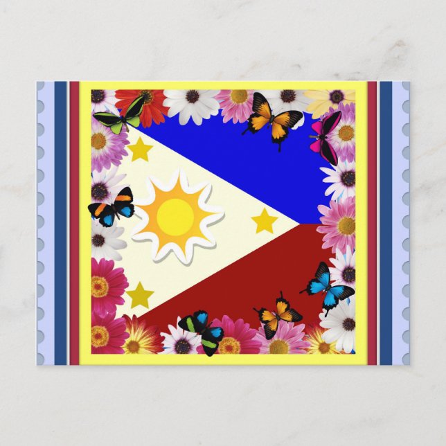 Carte Postale Drapeau philippin (Devant)
