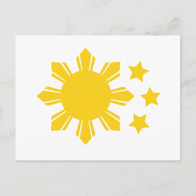 Carte Postale Drapeau philippin - Fier d'être Pinoy ! (Devant)