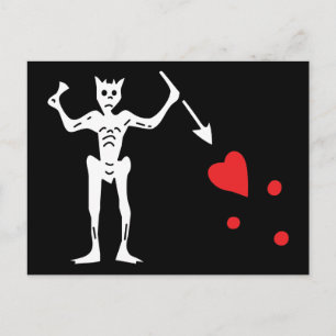 Carte Postale Drapeau pirate de Barbe Noire