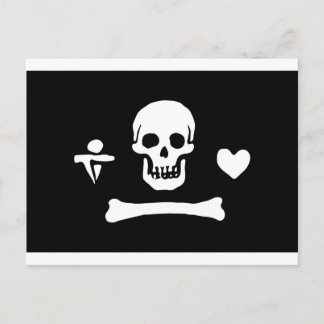 Carte Postale Drapeau pirate de Stede Bonnet