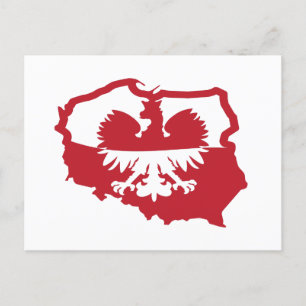 Carte Postale Drapeau polonais élégant