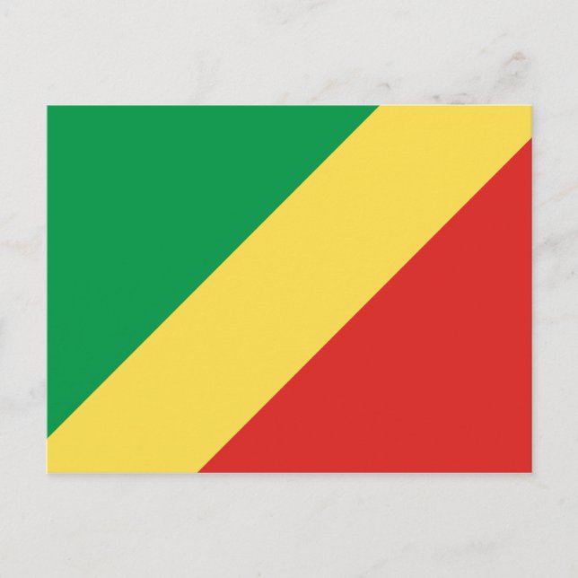 Carte postale Drapeau République du Congo (Devant)