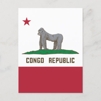 Carte Postale Drapeau République du Congo