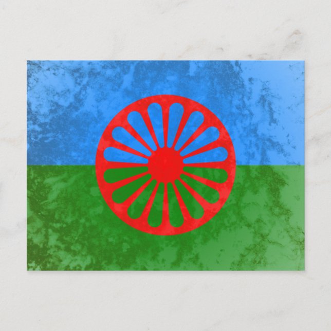 Carte Postale Drapeau romani (Devant)