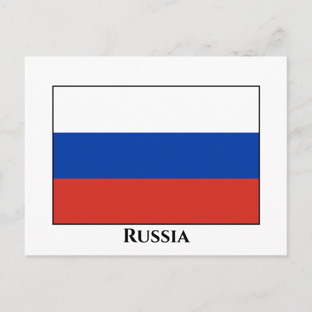 Carte Postale Drapeau russe (Devant)