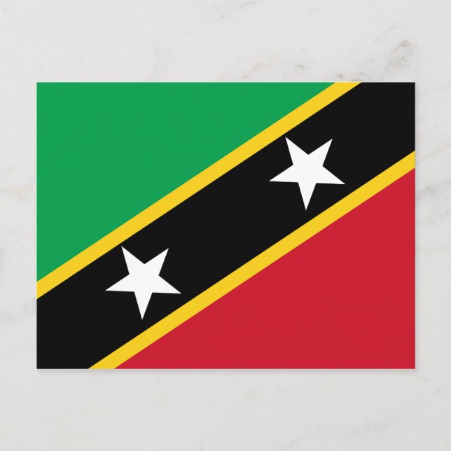 Carte postale Drapeau Saint-Kitts-et-Nevis (Devant)