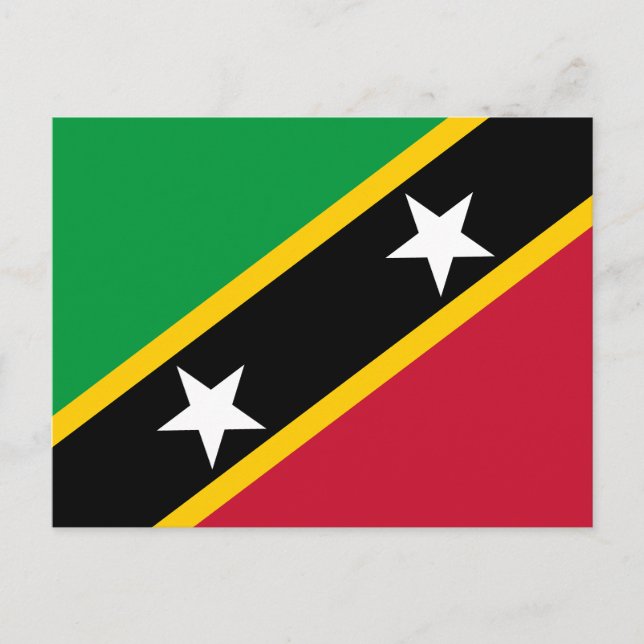 Carte Postale Drapeau Saint-Kitts-et-Nevis (Devant)