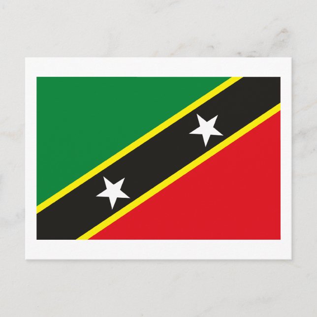 Carte postale Drapeau Saint-Kitts-et-Nevis (Devant)