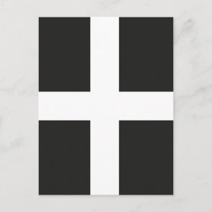 Carte Postale Drapeau Saint Piran Cornouailles Kernow