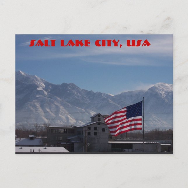 Carte Postale drapeau, Salt Lake City, États-Unis (Devant)