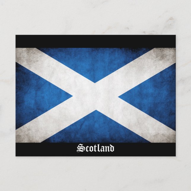 Carte Postale Drapeau Scotland Grunge (Devant)