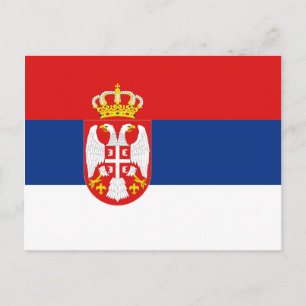 Carte postale Drapeau Serbie