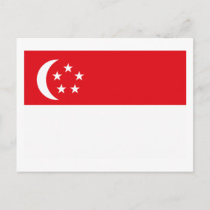 Carte postale Drapeau Singapour