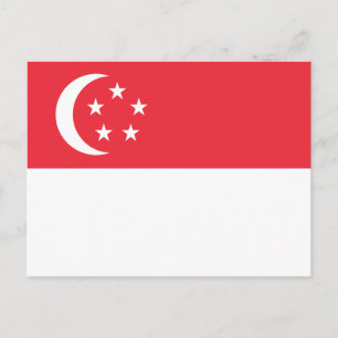 Carte postale Drapeau Singapour