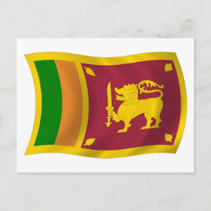 Carte postale Drapeau Sri Lanka